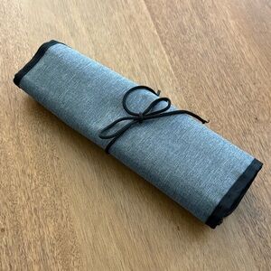 Gray Roll-Up Brush or Pencil Organizer